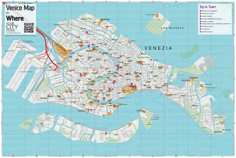venice tourist map|Map of Venice .